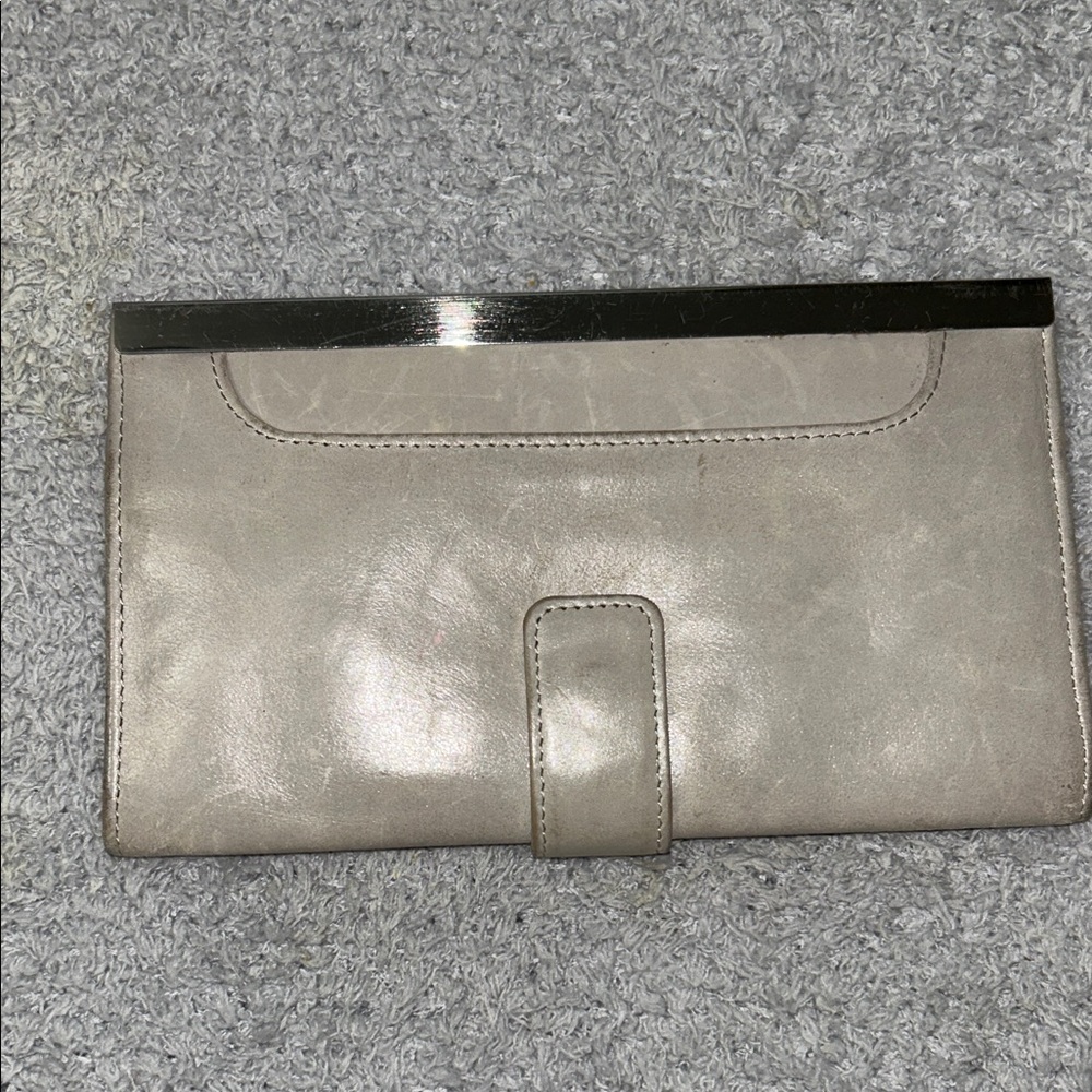 HOBO Metallic Gray Clutch